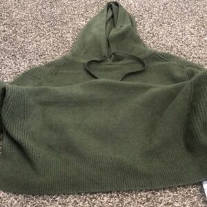 Hooded olive green sweater